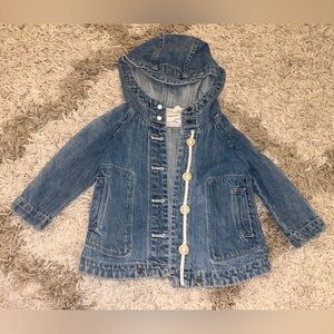 J Crew toddler hooded denim jacket Size 2